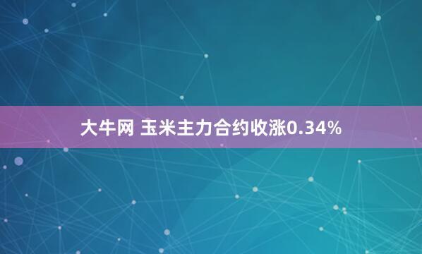 大牛网 玉米主力合约收涨0.34%